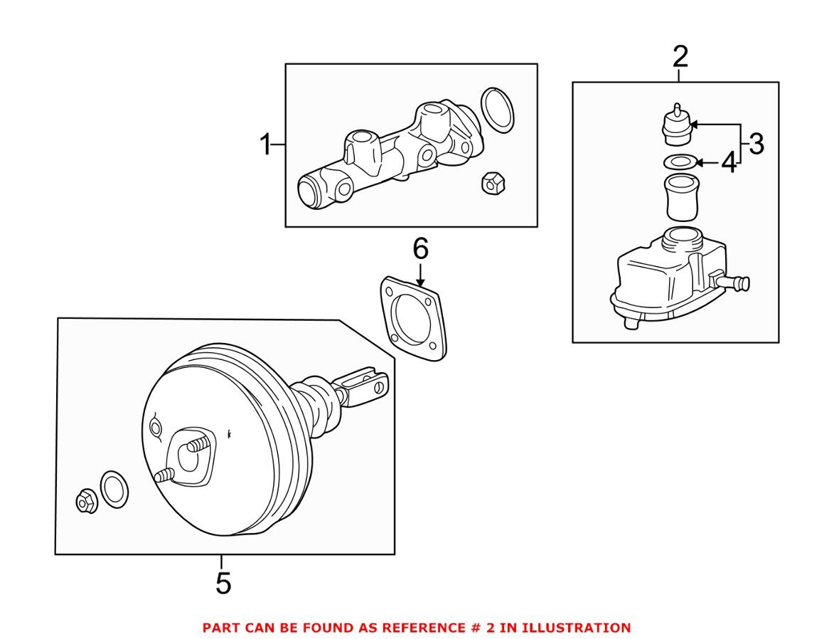 BMW Brake Master Cylinder reservoir (w/ Warning Switch) 34301164908